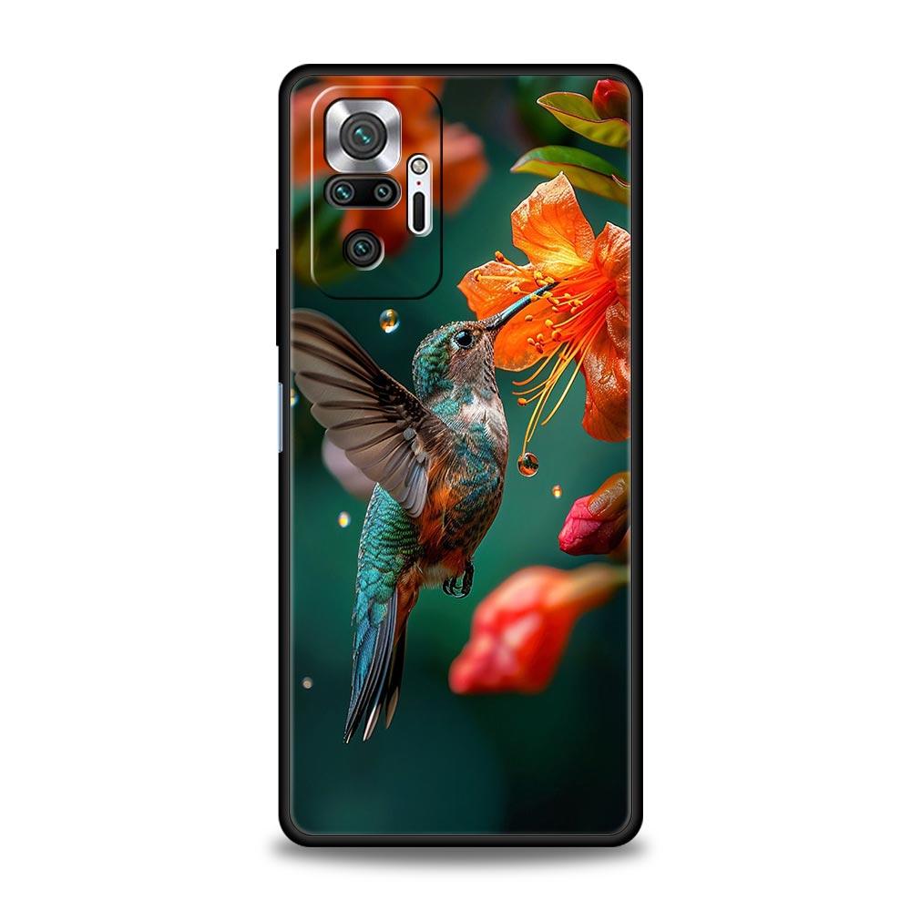 Hummingbird Phone Case For Xiaomi Redmi Note 14 13 5G 10 11 12 Pro Plus 4G 14C 13C 12C 10C Black Cover