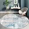 Abstrakter Moderner Stil Runder Teppich für Wohnzimmer Waschbarer Raumdekor Weicher Teppich Rutschfeste Stuhlunterlage Schlafzimmer Bodenteppich Tapis Ig
