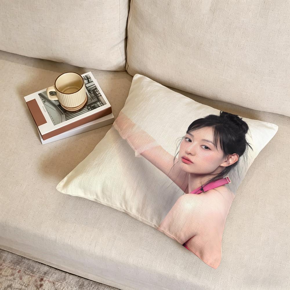 K-Kim Ji-Won Cushion Cover Fabric Soft Furnishing,Pillowcase, Cushion Cover, Sofa Pillow, Home Decoration