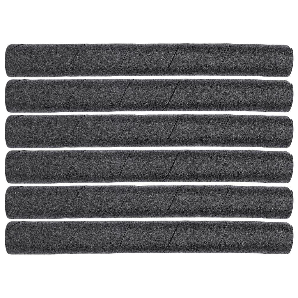 6pcs Foam Pipe Covers Black   Spiral Cuttable Multi Purpose Pipe Insulation Foam Tube for Swimming Pool Handle Water Pipe Exercise Machine Handle