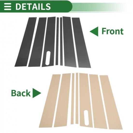 Pack of 7 for Ford Explorer Sport Trac 2007-2010 Pillar Window Trim