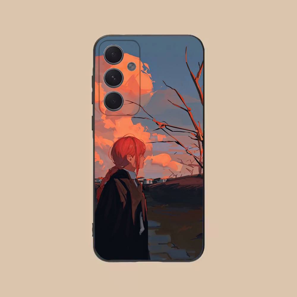 Makima C-Chainsawman Phone Case For Samsung S25,24,21,22,23,20,S30,Ultra,Plus,Fe,Lite,Note,5G Black Cover