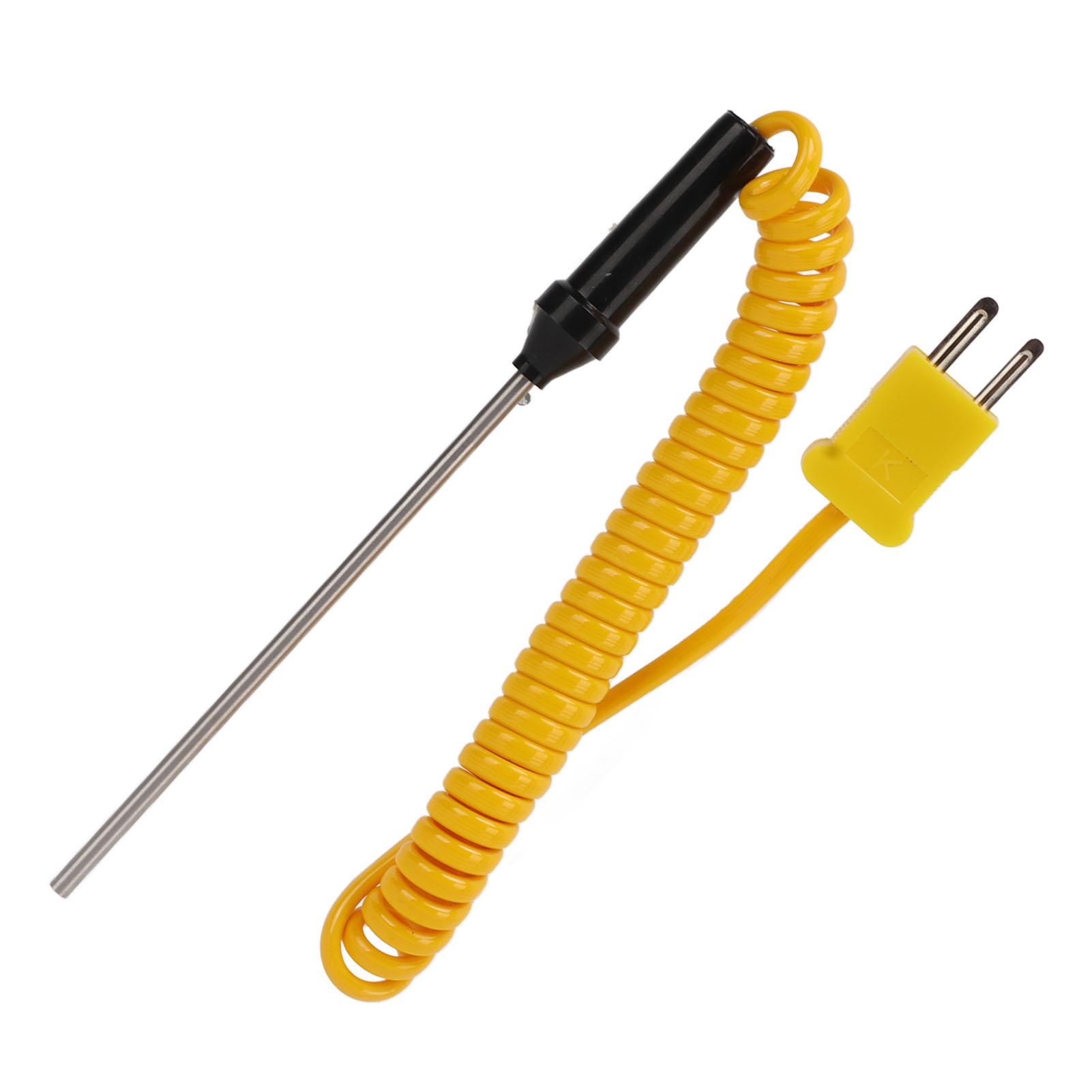 

K Type Thermocouple Heat Resistant Steel Thermocouple Sensor with Insulated Handle High Accuracy Rapid Response for Type 1