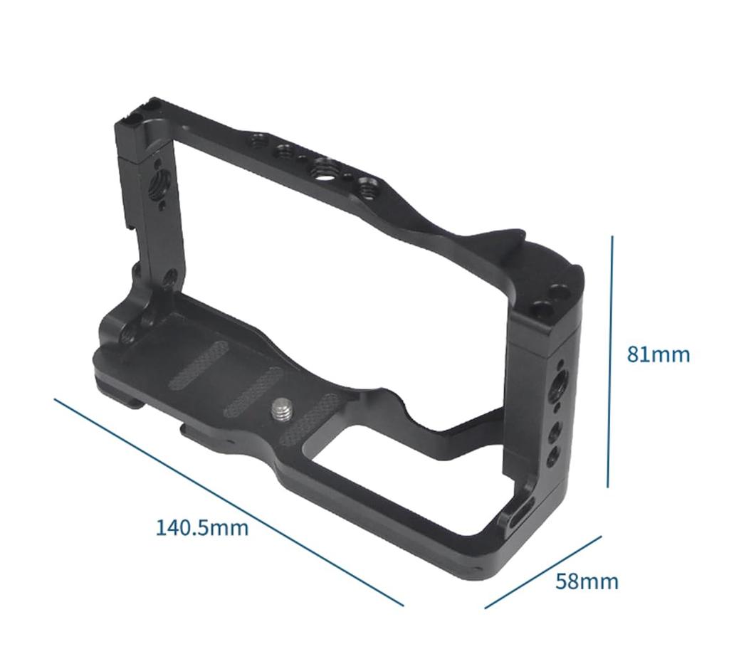 FEICHAO CNC M6 Mark II Kamerakäfig Formschlüssiges Rig mit Blitzschuhhalterung für Canon EOS M6 Mark II Stabilisator