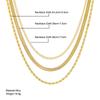 European and American Fashion Three-layer Stacked Basic Chain Snake Bone Chain Twist Chain Hot-selling Simple Personalized Necklace