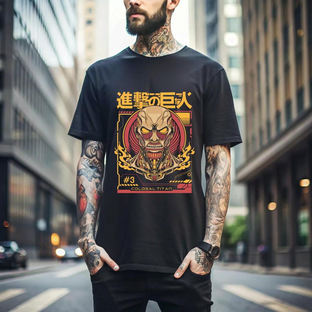 100% cotton TOPS UNISEX TEES MENS WOMENS Attack on Titan T-shirt Mikasa Shingeki No Kyojin Anime AOT Gift shirt Gift 171