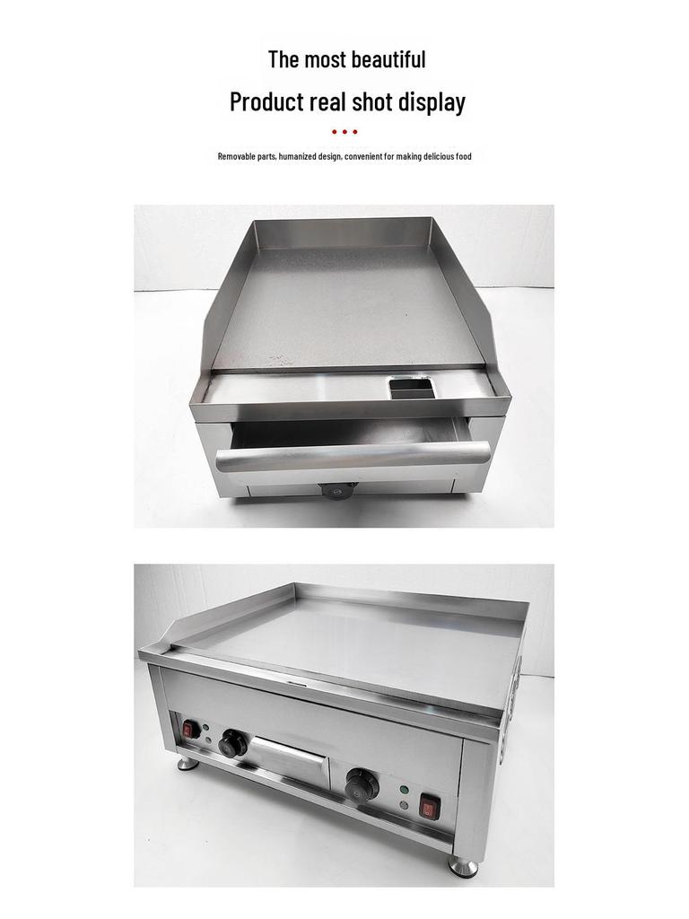 Electric Pancake & Crepe Maker with Grill Function