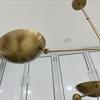 Chandelier Mid Century Modern 3 Light Pendant Raw Brass Sputnik Chandelier Light Fixture Décor