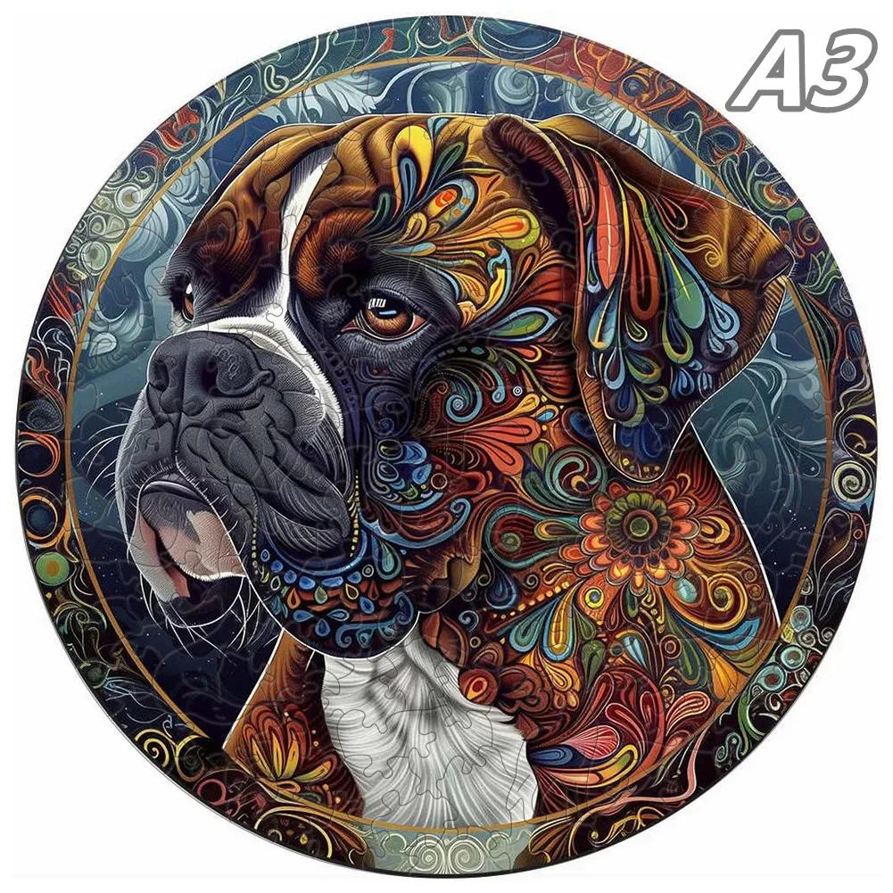 Non-Toxic Dog Children Animal Wooden Puzzles Montessori Games Children 3D Wooden Puzzle Adults Christmas Board Games For The Whole Family Diy