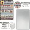 Metal Poster Laundry Room Rules Wall Art Home Decor