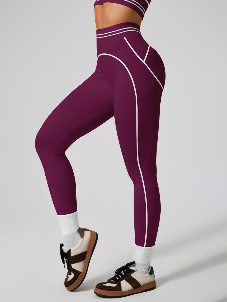 WF1326 Ärmelloses Sporttop & High Waist Bauchkontrolle Yoga-Set