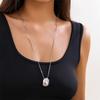 Elegant Comma Teardrop Necklace Pendant Necklace Alloy Texture Comfortable Sweater Chain Suitable for Fashionable Look