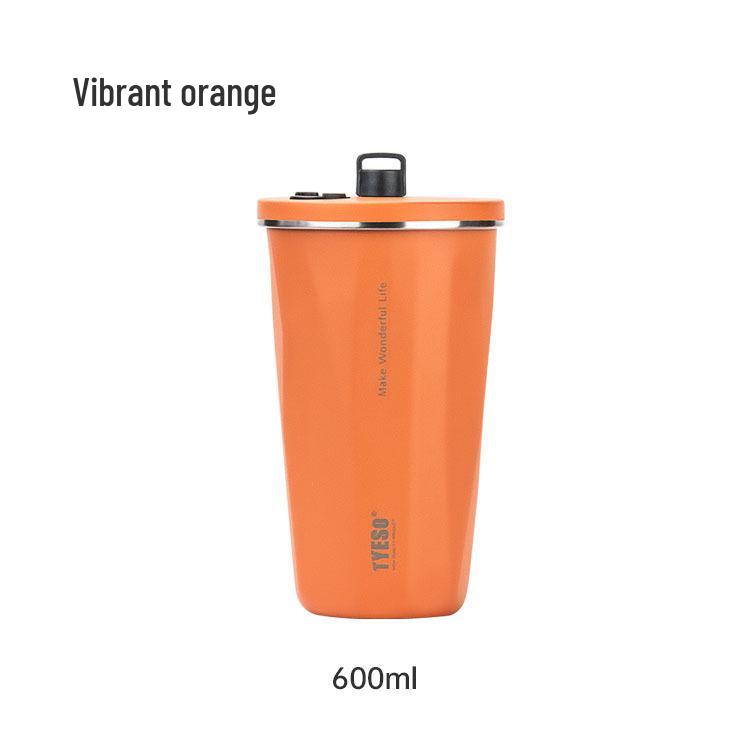 TYESO Stainless Steel Insulated Coffee Cup & Water Bottle - Ice Buster, Large Capacity, with Straw for Car