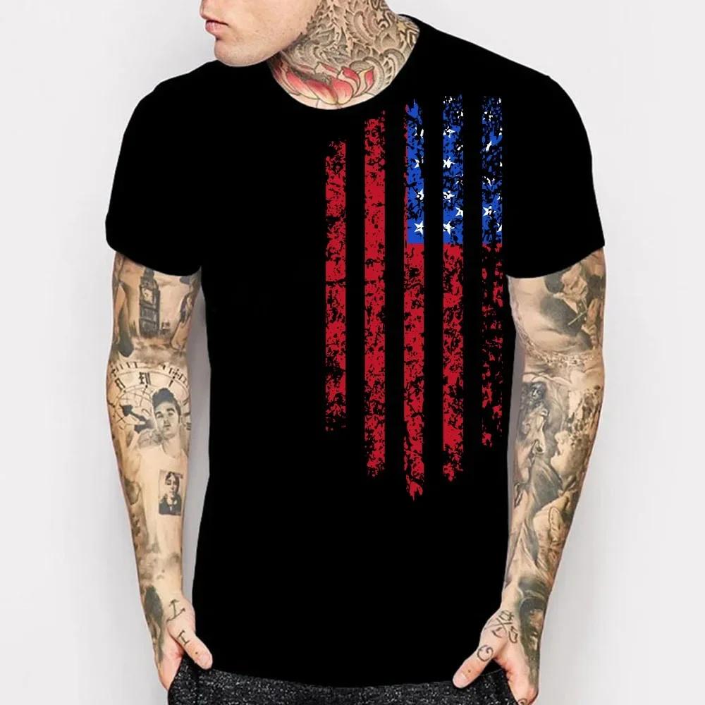 

The Stars and Stripes distressed American Flag T-Shirt 100% Cotton O-Neck Summer Short Sleeve Casual Mens T-shirt Size S-3XL ... S разноцветный