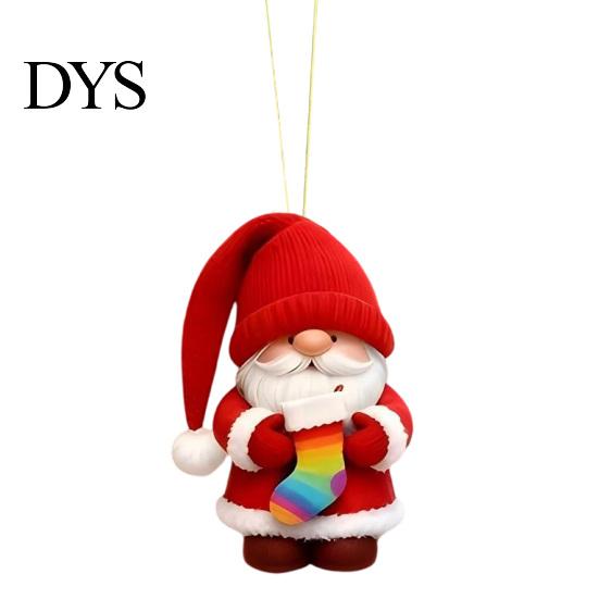 Acrylic Santa Decor for Home Colorful Gnome Christmas Ornaments, 2D Flat Hanging Decorative Elf Ornaments Party Pendant Xmas Tree, Mantel, Wreath,