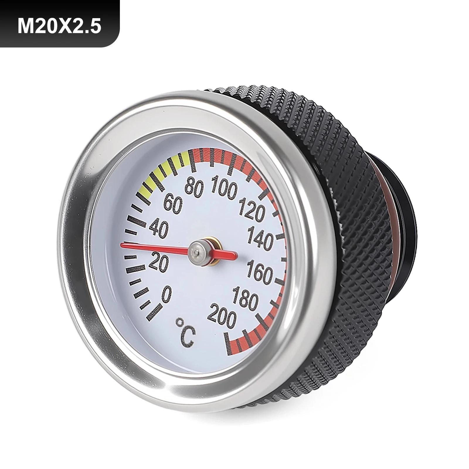 

авто мотоцикл Размер резьбы M20x2.5 Крышки топливного бака мотоцикла с 35-миллиметровым указателем температуры масла 0-200 Стрелочный термометр Крышка чёрный