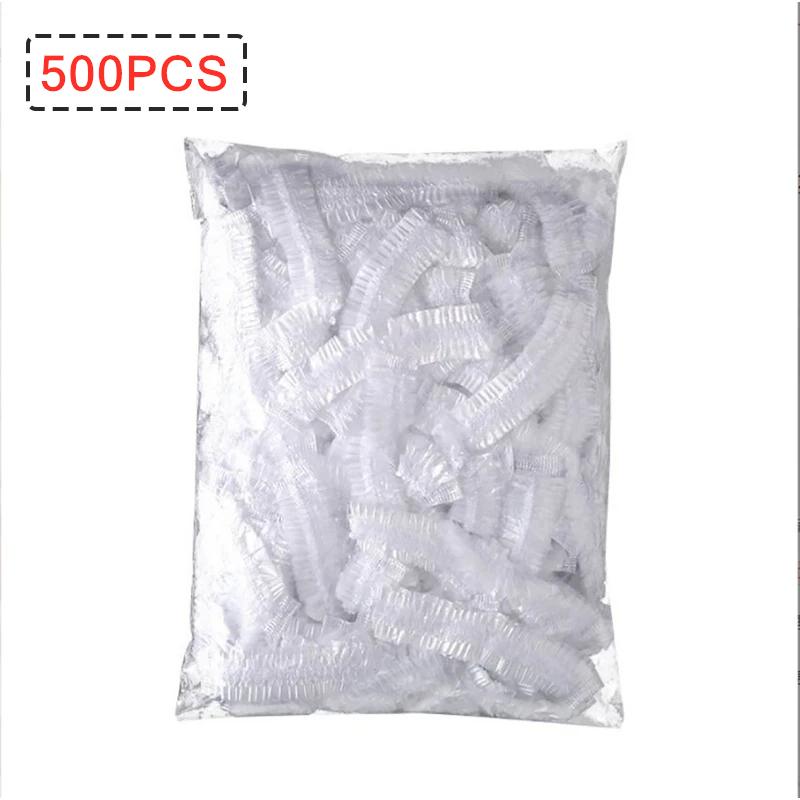 100 Stück Einweg-Duschhaube Elastische Netzform Wasserdicht Vlies Badehaube für Extensions Klar Schönheit Haarhaube Duschhaube