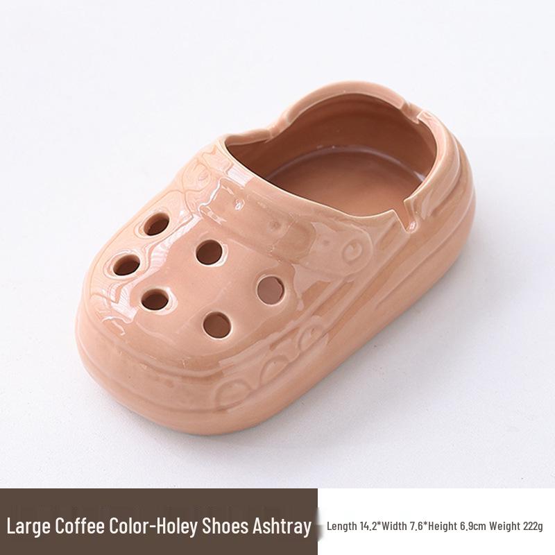 Ceramic Shoe Slipper Ashtray for Home, Office, or Hotel Decor