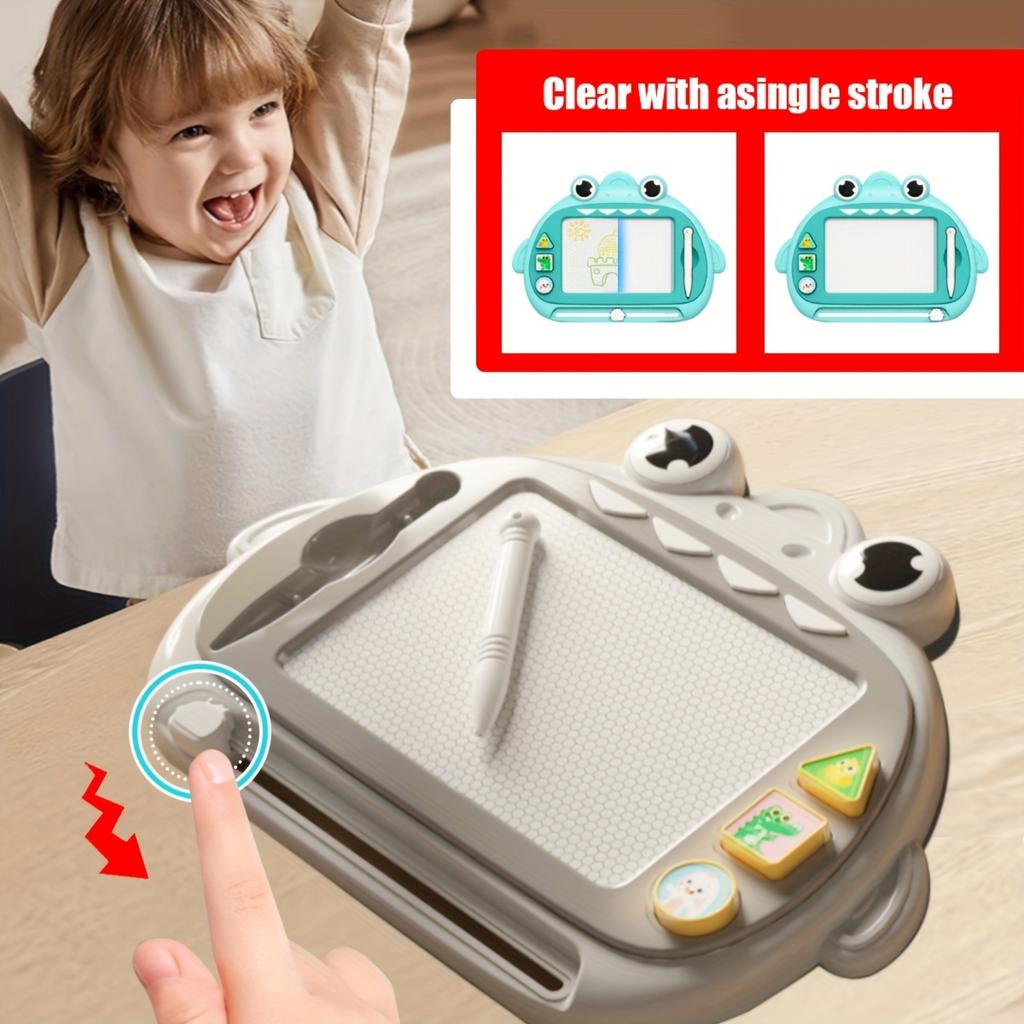 1pc Kids Magnetic Drawing Board with Stamps - Doodle Writing Board for Children, Educational Learning Toy, ABS Resin for Boys & Girls