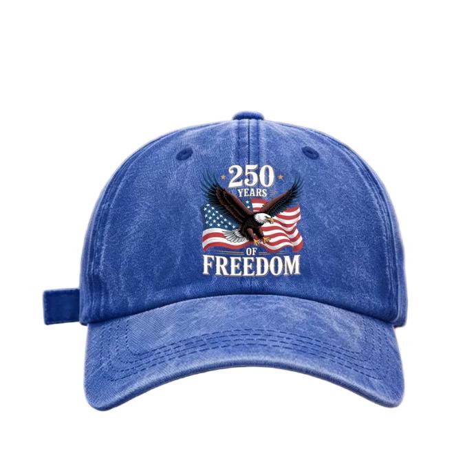 Eagle Flag Pattern USA 250th Anniversary Retro Baseball Cap