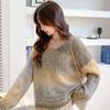 Mokana MKNJD2689 Women's V-Neck Long-Sleeve Knit Sweater