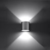 Orbis 1 Grey Wall Lamp
