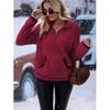 2026 Plush Half-Zip Sweatshirt - Cozy Fleece Hoodie W/ Kangaroo Pocket, Dog Walking to Coffee Run Athflow Essential