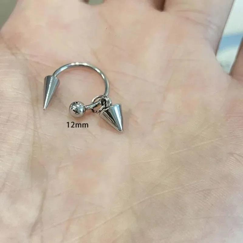 Punk Goth Dornen Herz Kreuz Ohrringe Roter Tropföl Rose Blume Ohrring für Damen Punk Charms Zubehör Grunge Ohrringe