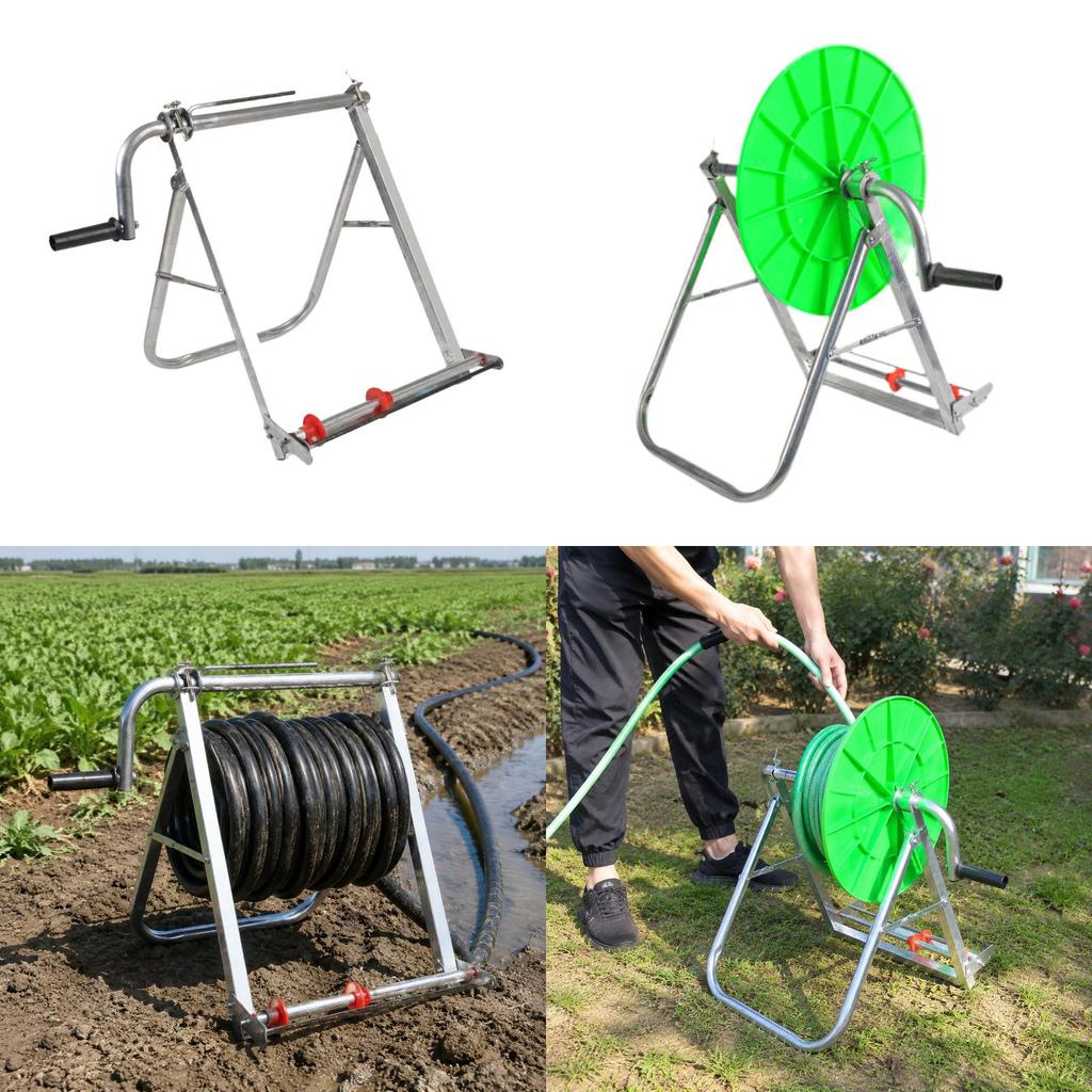 Cărucior Robust pentru Furtun cu Manivelă Eficientă pentru Depozitarea Conductelor pentru Curățarea Gazonului, Agricultură, Spălarea Mașinilor și Utilizare în Grădină