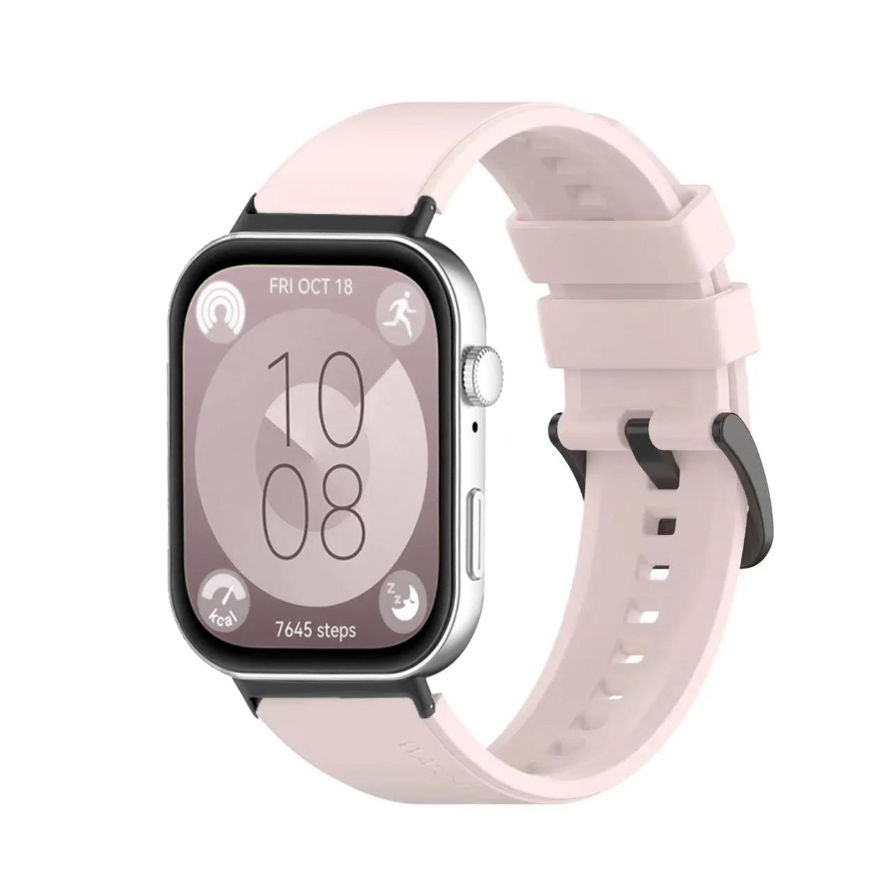 

Soft Silicone Strap For Huawei Watch Fit 3 Sports Comfortable Bracelet Belt For Huawei Watch Fit 3 Correa Replaceable Wristband Huawei Watch Fit 3 светло-розовый
