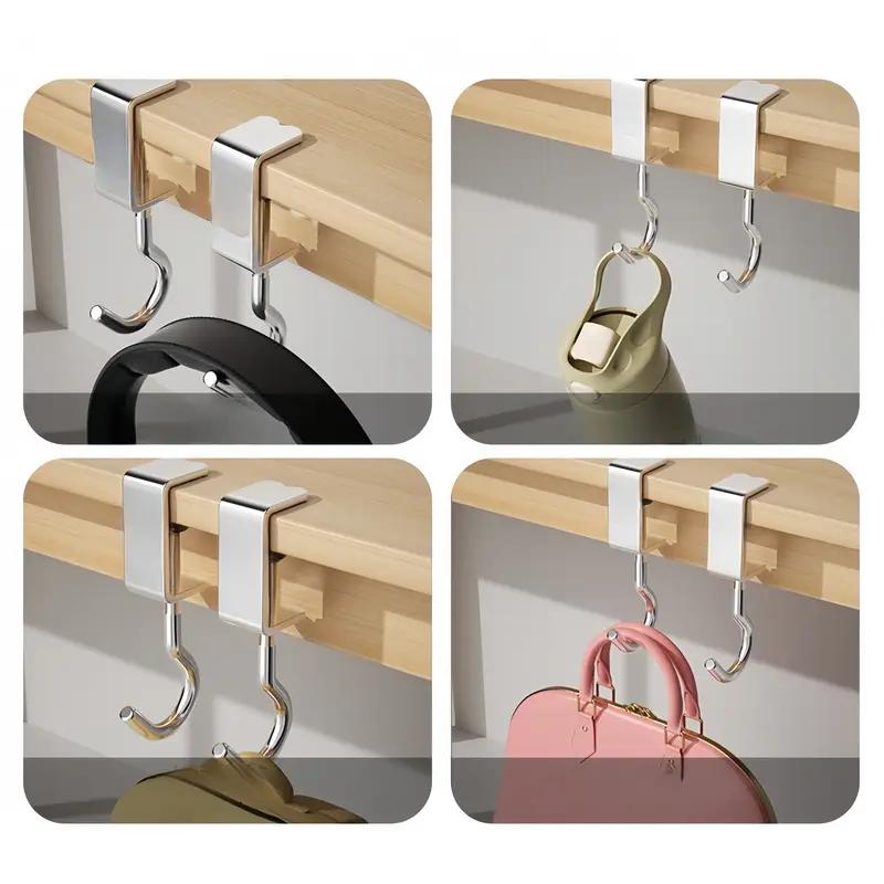 1-30PC Adjustable Backpack Desktop Hook No Drilling Required Movable Desktop Backpack Hook Portable Thick Storage Universal Hook
