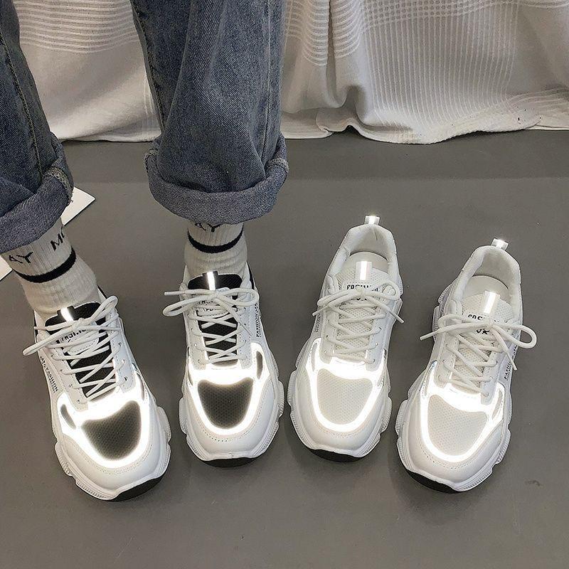Thick-soled Dad Shoes, Spring 2025 Fashion Versatile Thick-soled Breathable Mesh Casual Sports Shoes Women