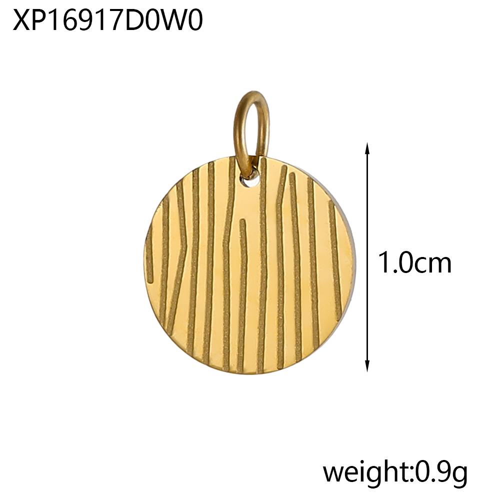 CARLIDANA Gold Plated Jewelry Laser Engraved Logo Tags Pendant Jewellery Oval Stainless Steel DIY Name Round Coin Disc Charm