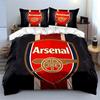 "Juego de Cama con Logo del Arsenal - Juego de 3 Piezas" Juego de cama (1 funda nórdica, 2 fundas de almohada, edredón no incluido)