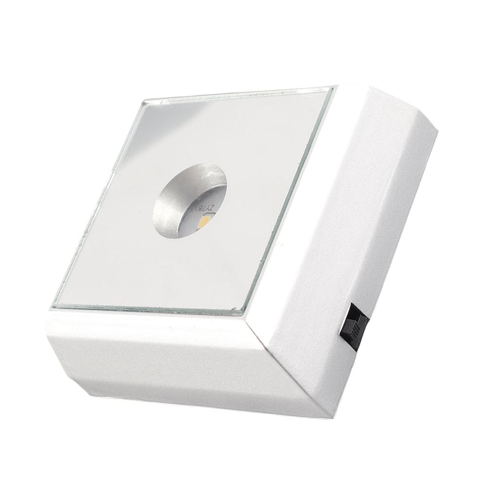 LED Lamp Base Stand Holder for Acrylic Statue Artware Display Silver