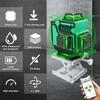 Renkissy 4x360° Laser Level, 16-Line Green Laser, Automatic Leveling, High-Brightness Laser Level with Remote Control, Bluetooth Connectivity (2 Batte