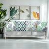 Einfacher geometrischer Druck Kissenbezug Abstraktes florales Wohnzimmer Sofa Kissenbezug