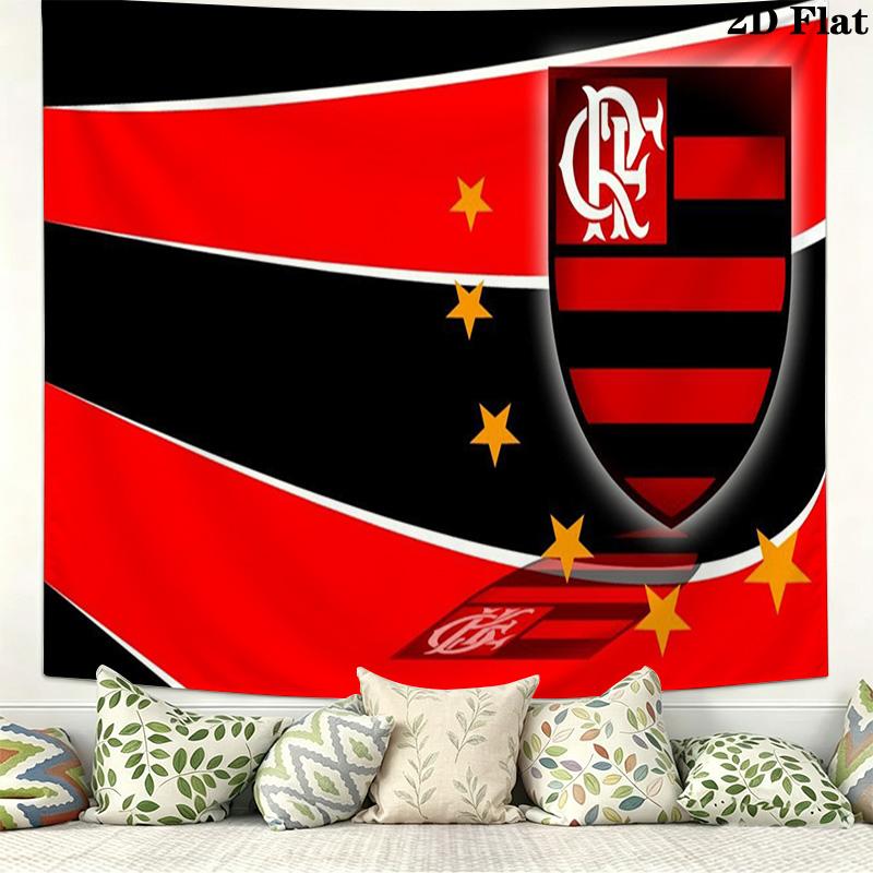 CR Flamengo Wall Tapestry Aesthetic Wall Hanging Printed Fabric Blanket Decorative Tapestries for Bedroom Living Room Home Decor
