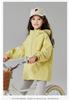 Girls' Loose Medium To Long Hooded Coat