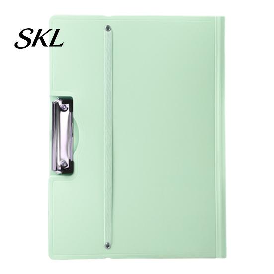 Wear-resistant File Holder Folder for A3 Size Paper, Document Organizer with Metal Plastic Clip, Solid Color Clipboard Home School Office Supplies