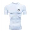 Gothic Cross Pattern  Men’s Sport T-shirt Training/fitness Compression Athletic Wear  Running T-shirt  Rashgard Y2K Top
