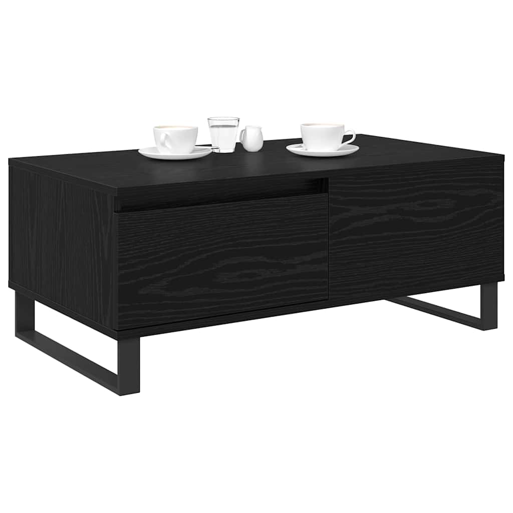 Coffee Table Black Oak Effect 90 x 50 x 36.5 cm Wood Based Material