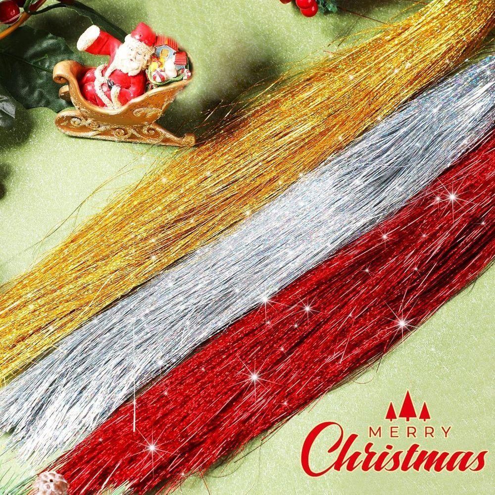 Festivals Decor Tinsel Icicle Strands Reusable Tinsel Foil Fringe  Christmas Decoration Supplies