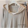 Plus Size Women's Autumn Hooded Sweatshirt, 2025 New Style, Slimming Irregular Two-Piece Design.