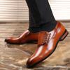 2025 New British Men's Fashion Trend Single Shoes Business Casual Leather Shoes Japanese Square Head Large Size Men's Shoes