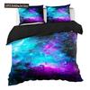 Galaxy Theme Blue Purple Design Duvet Cover Full Size For Girls Boys Teens Kids Gifts Starry Dream Sky Bedding Set Room Decor