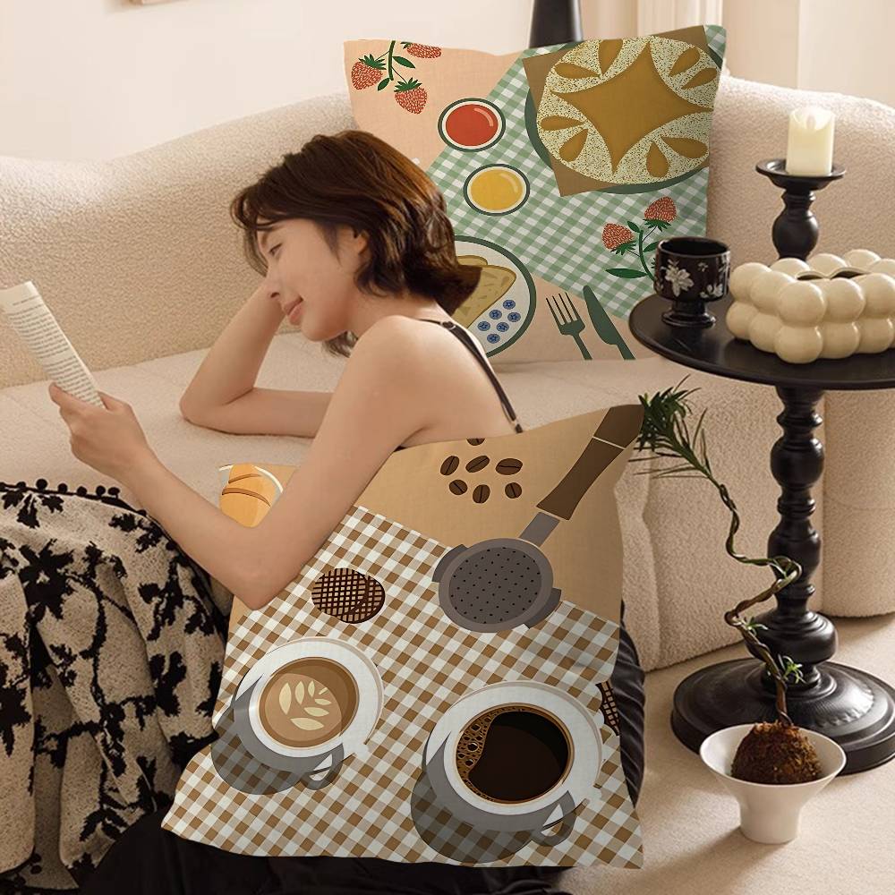 Japanese Foods Whitepaper Pillow Anime Pillow Sofa Bed Head Pillow Cover Cushion Cover 45x45 Cm Fashion