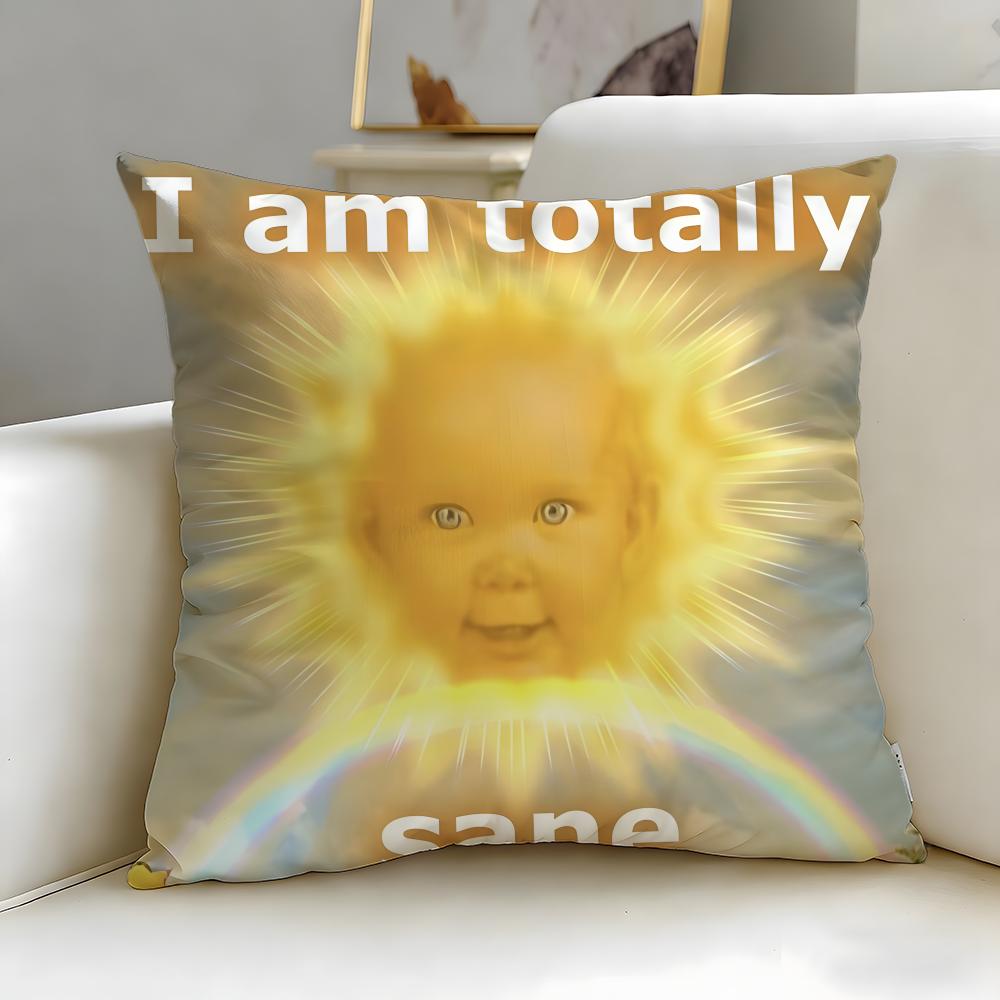 classic cartoon Teletubbies Cushion Cover Soft  EasyWash Pillow Case  Versatile for Couch Bed Travel and Office