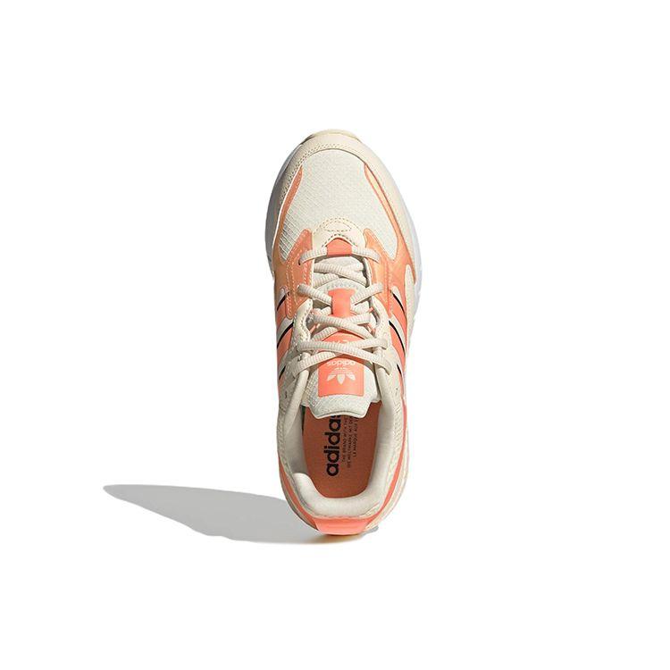 Adidas Originals ZX 1K Boost 2.0 Trendy Sports Non-Slip Wear-Resistant Breathable Low-Top Casual Shoes Women Sneaker Beige Orange GW6869