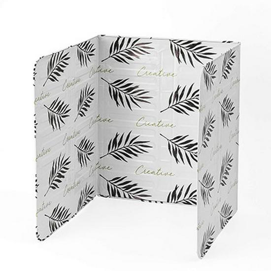 Foldable Aluminum Foil Oil Splash Guard with Cactus Design for Gas Stoves